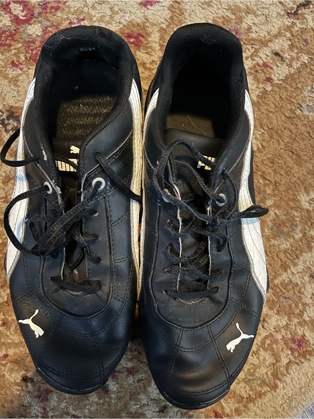 Puma Black & White Sport Lifestyle Athletic Sneakers Shoes Kids Size US 5.5